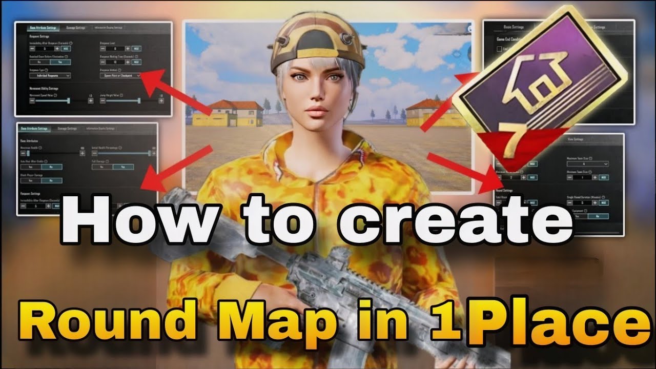 How to create  Wow Round Map in 1 place||wow tutorial video ||PUBGM