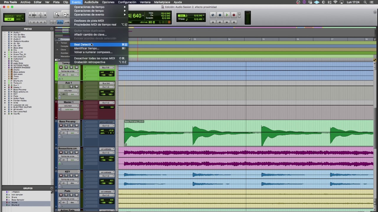 Elastic audio beat detective Pro tools