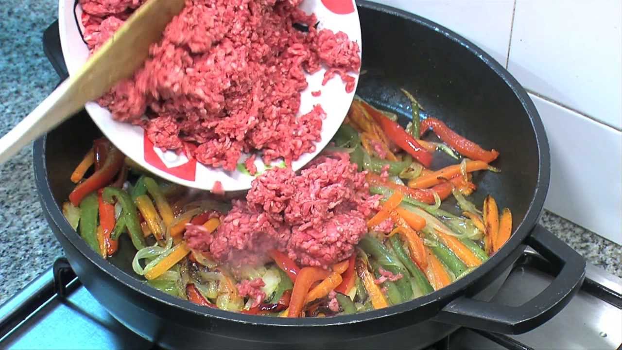 Carn picada amb verdures