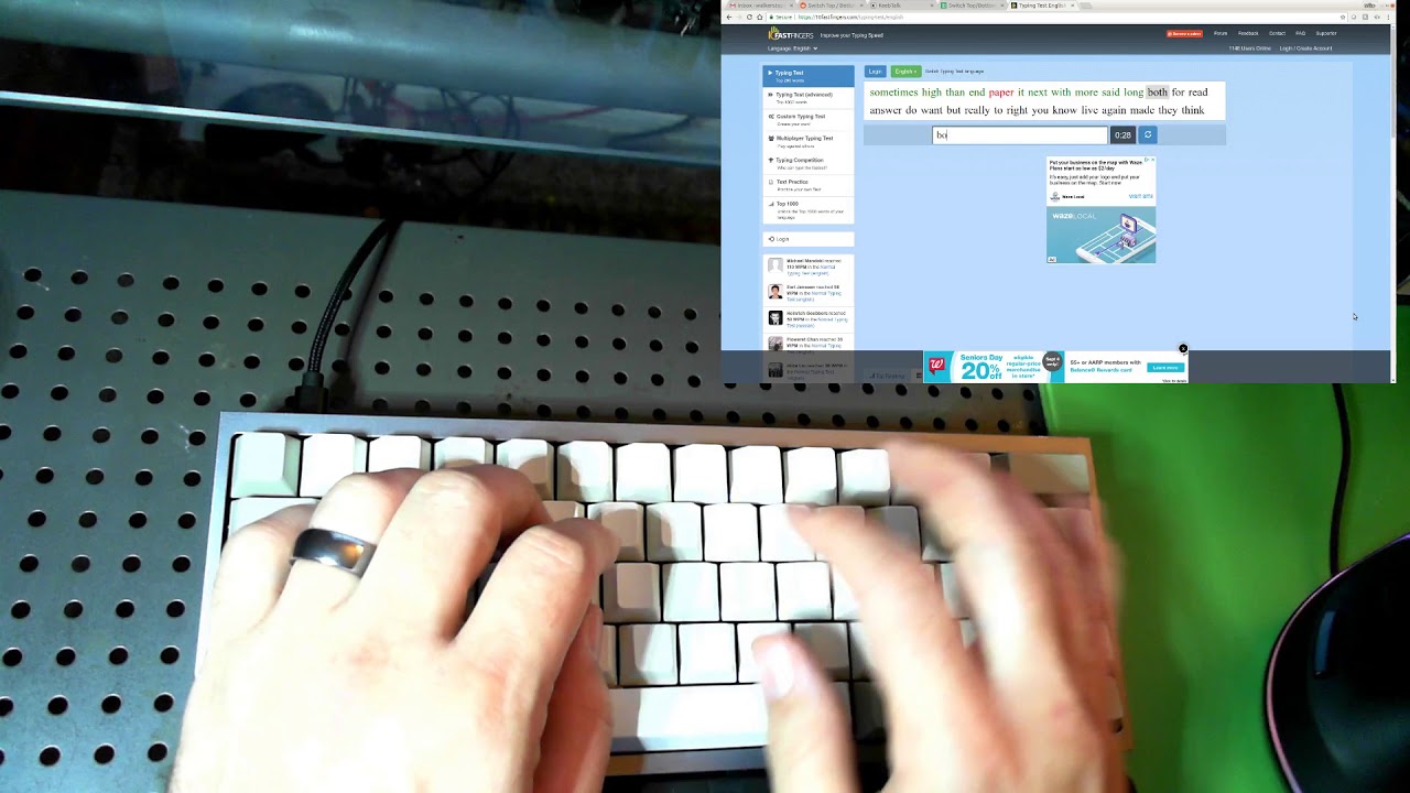 Kailh Burgundy stems in retooled Cherry housings with o-ring on spacebar