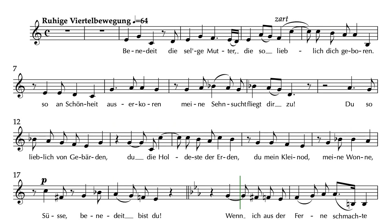 Benedeit die sel'ge Mutter - H. Wolf - Medium