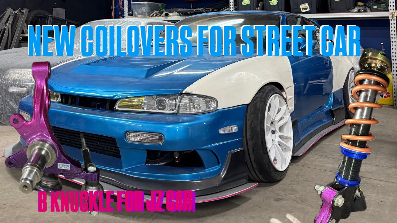 New Stance Coilovers for SR Car | 1.5jz S14 B Knuckle Time | Finishing up some bodywork