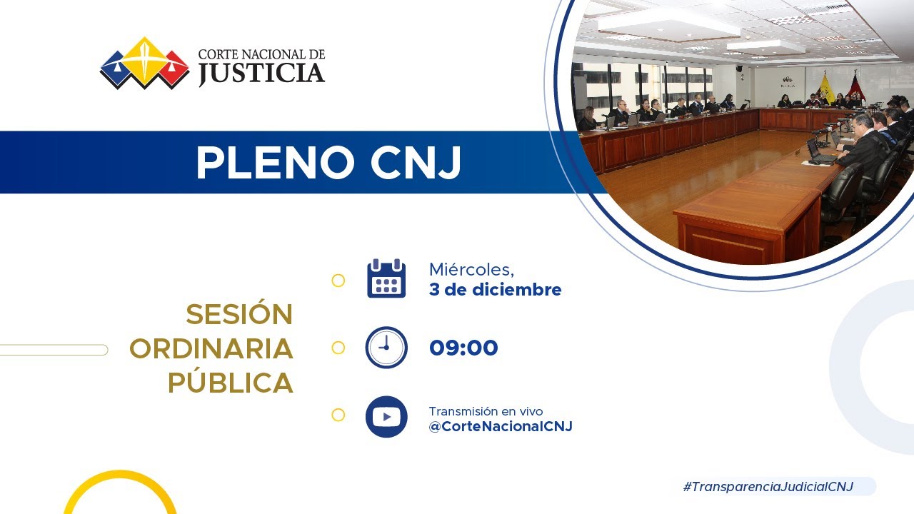 Pleno ordinario de la Corte Nacional de Justicia - 03 de diciembre de 2025