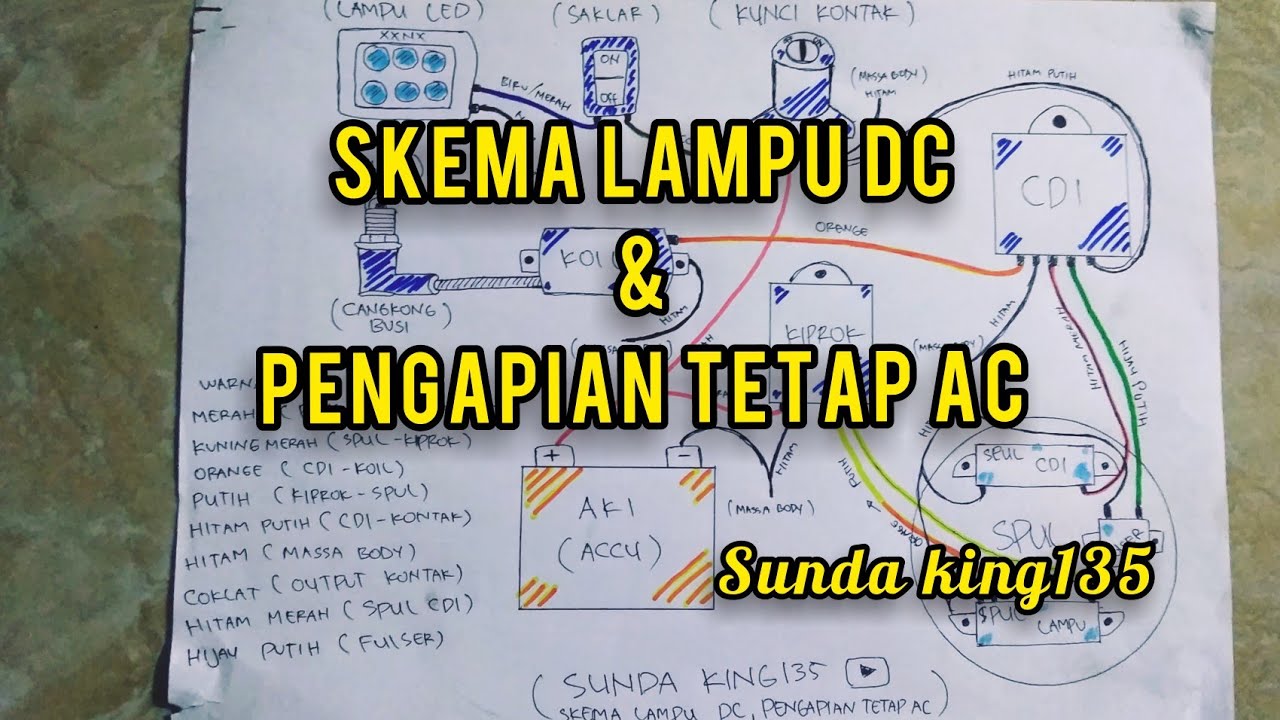 Skema kabel body RX king | rakit kabel body Rx king | cek pengapian Rx king
