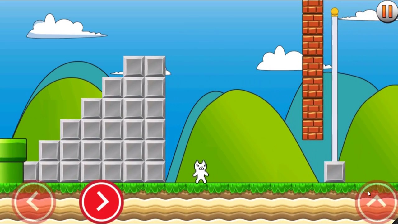 Cat Mario HD - Super Cat World - Syobon Action - Get Passed Level 1- 1 and 2- 2