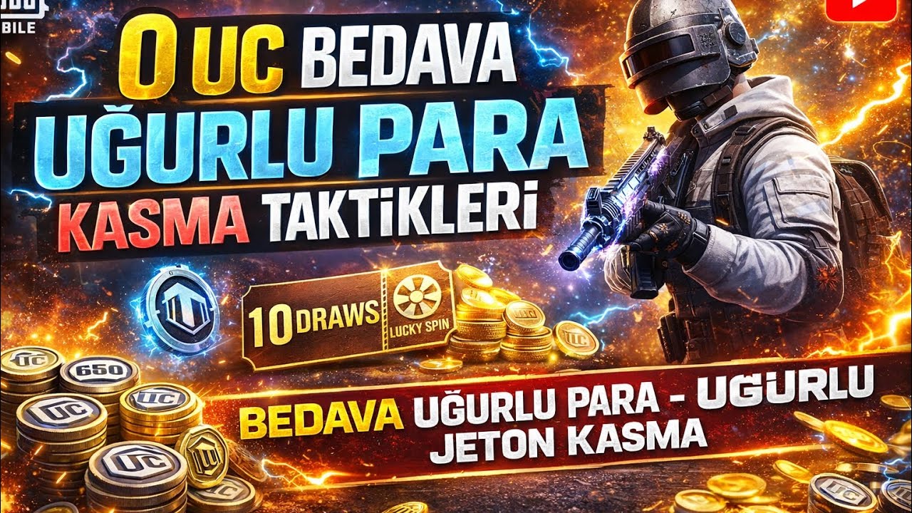 0 UC BEDAVA UĞURLU PARA KASMA TAKTİKLERİ - BEDAVA UĞURLU PARA - UĞURLU JETON KASMA - PUBG Mobile 