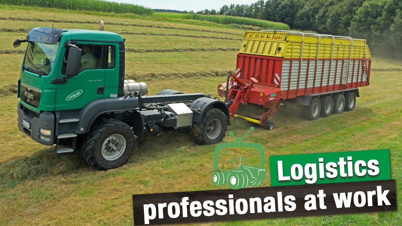 How feed is dried | Futtertrocknung Lamerdingen | Edelgrün | MAN agricultural truck and Unimog U500
