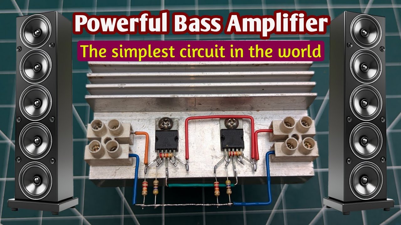 How To Make Powerful Ultra Bass Stereo Amplifier. Using TDA2030 IC. Simple And Usable Circuit.