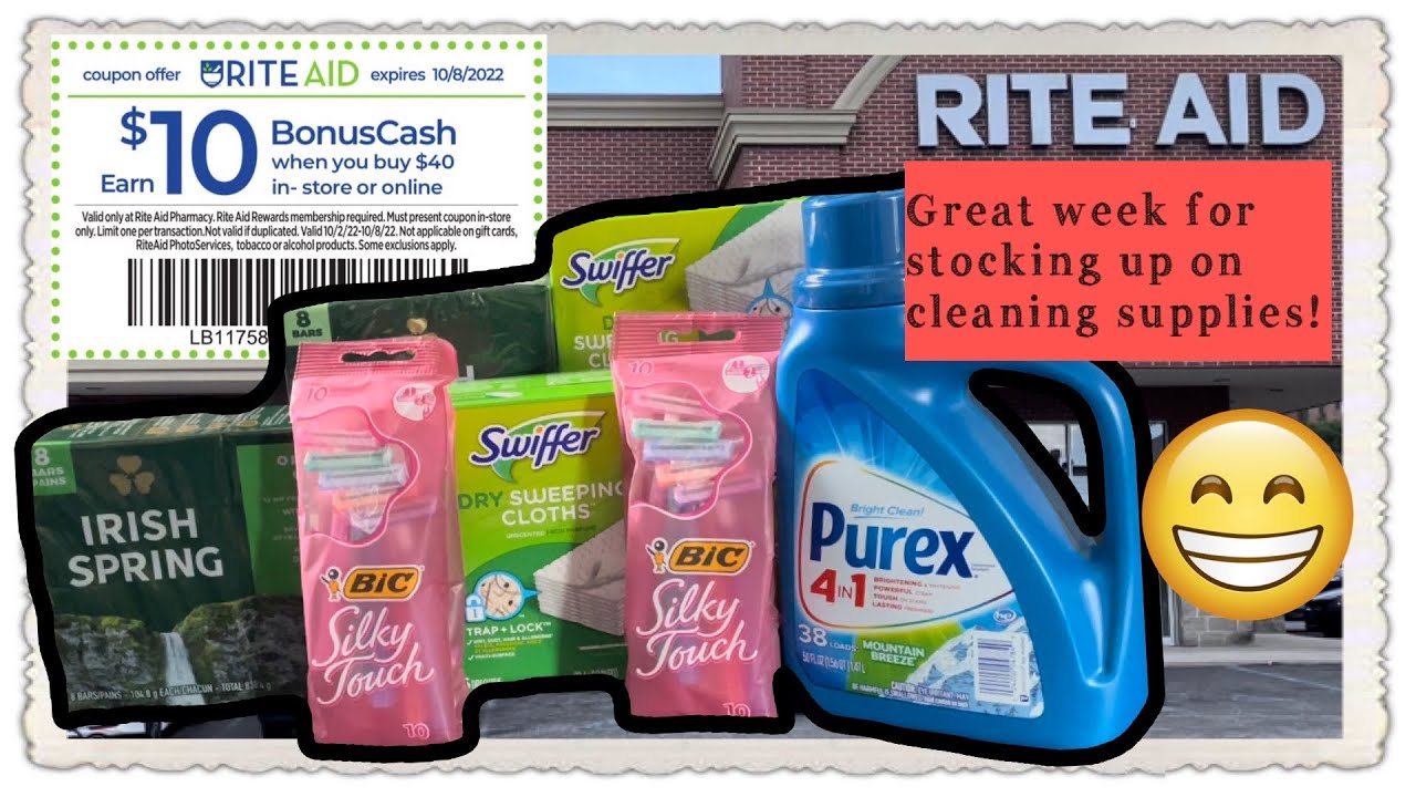 Rite Aid Couponing Haul 10/2-10/8 Spend $40 Get $10 Bonus Cash