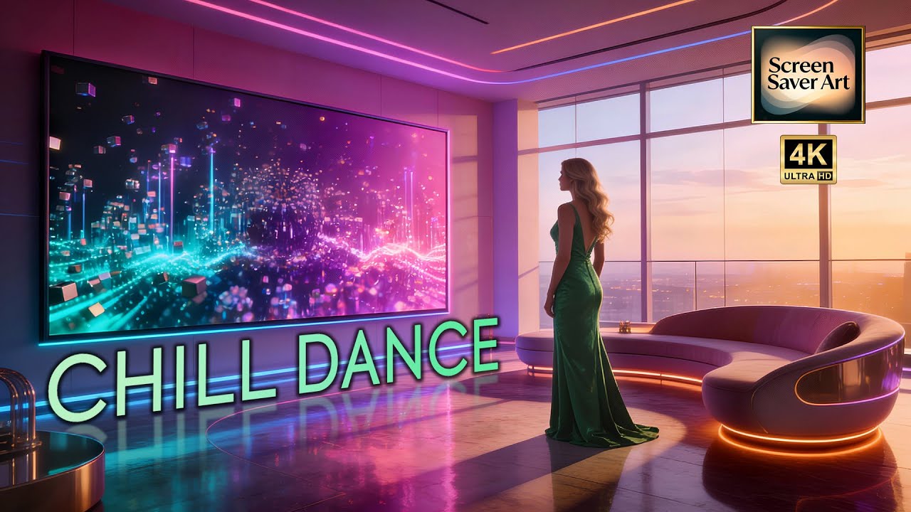 CHILL DANCE | Luxury Ambient Screensaver Art in 4K | Groovy Penthouse Mood