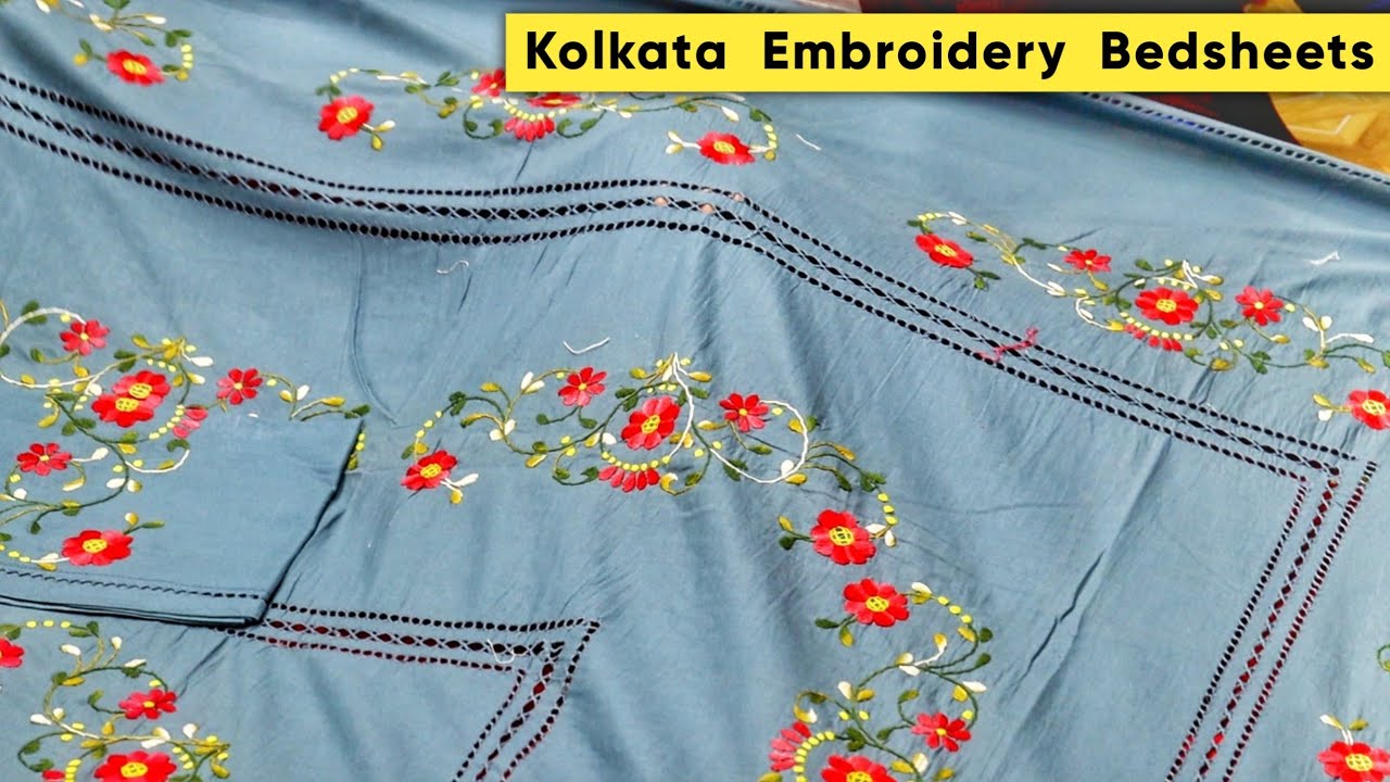 Kolkata Embroidery Bedsheet / Jaipuri Pure Cotton Bedsheet / Batik Bedsheets Wholesaler in Kolkata