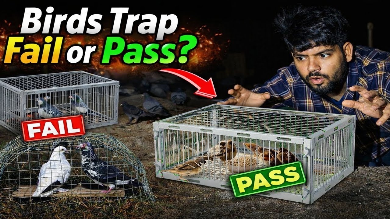  Raat Mein Bird Trap Lagaya… FAIL Hua Ya PASS? 🙄 Desi Bird Trap Test 🐦