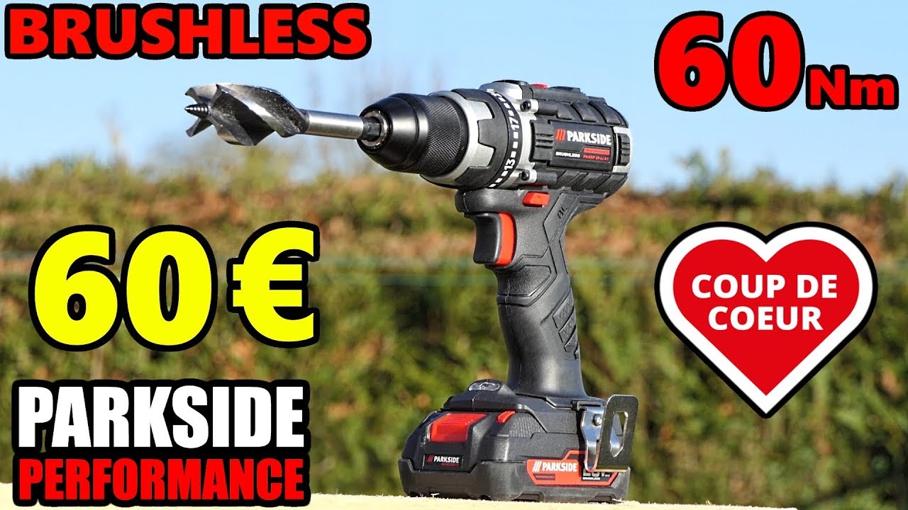 PARKSIDE PERFORMANCE Perceuse visseuse BRUSHLESS 20 V Cordless Drill driver PABSP 20 Li A1