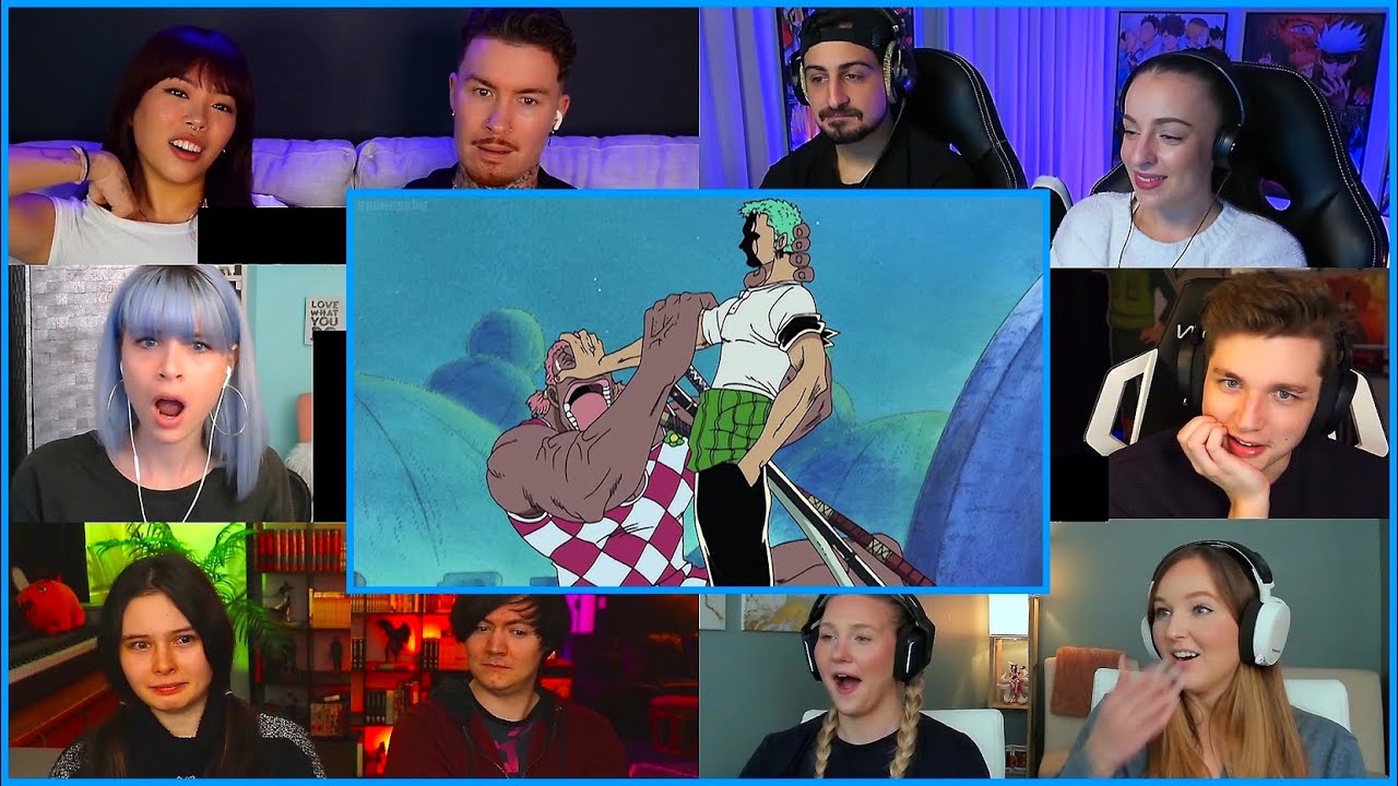 Zoro vs Baroque Works Bounty Hunters | One Piece Ep 64, 65 Reaction Mashup