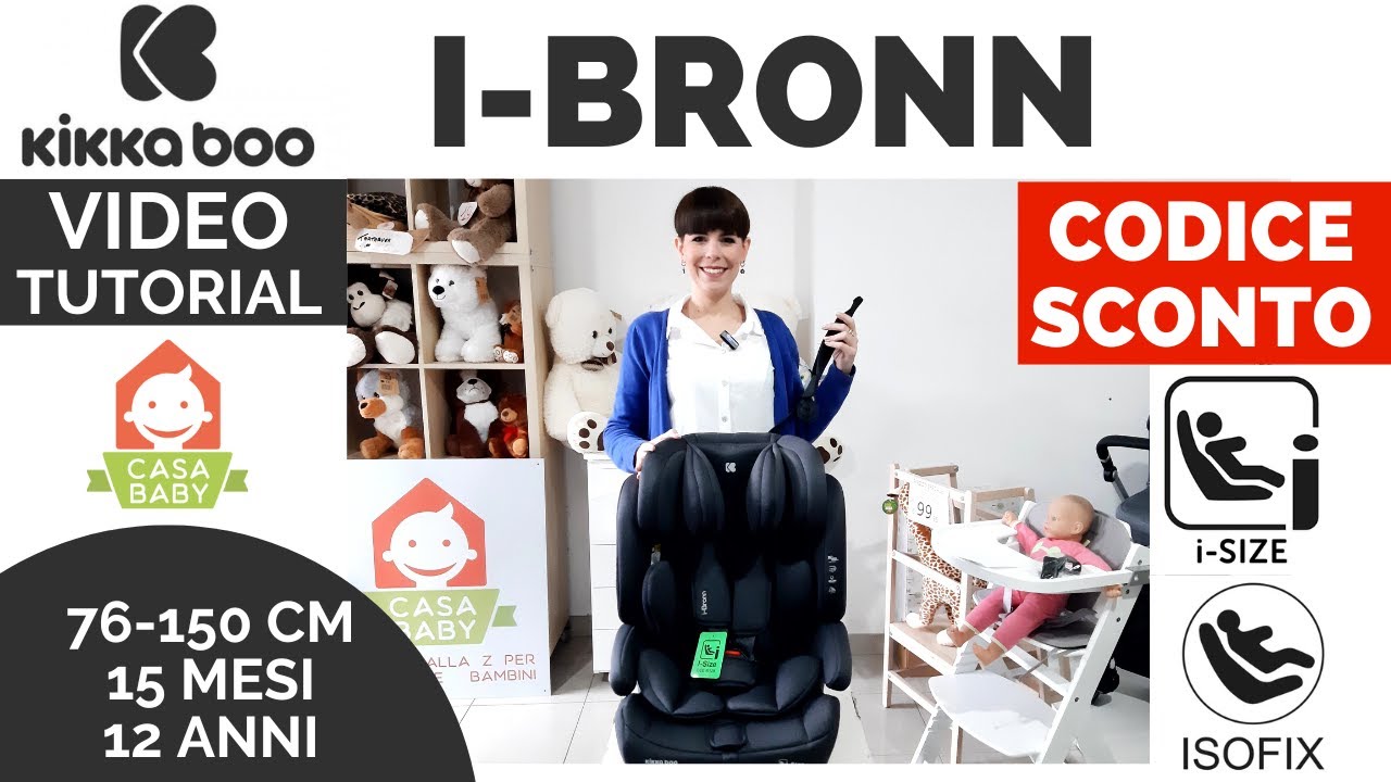 SEGGIOLINO I-BRONN I-SIZE 76-150 CM KIKKA BOO