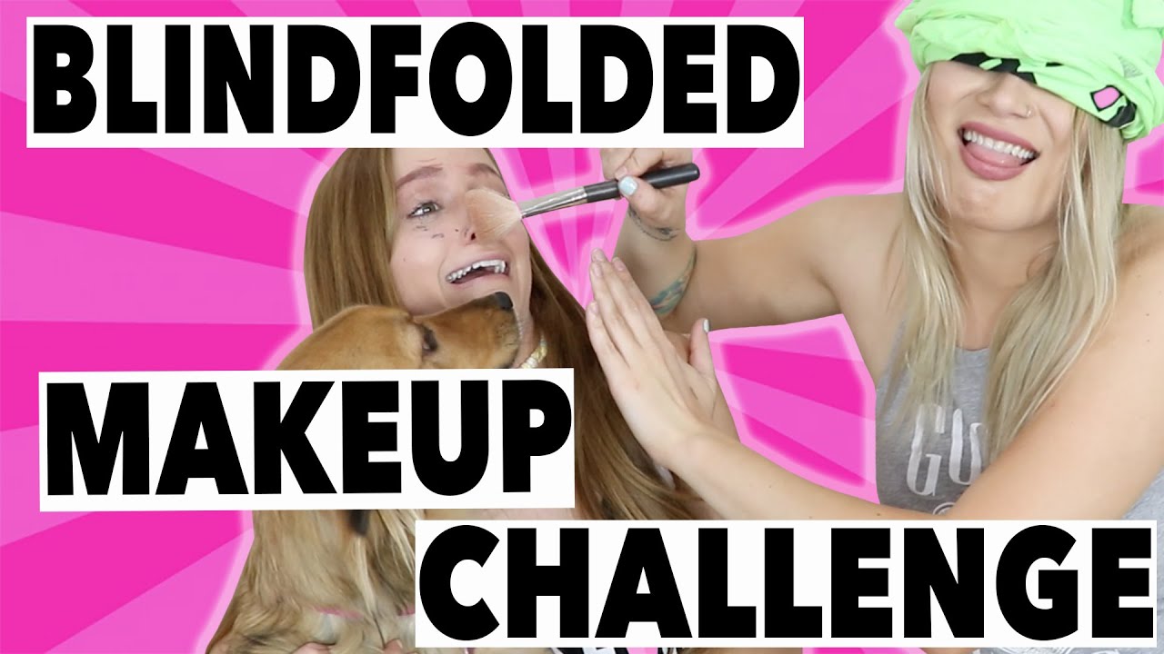 BLINDFOLDED MAKEUP CHALLENGE (W/ KATHLEENLIGHTS)