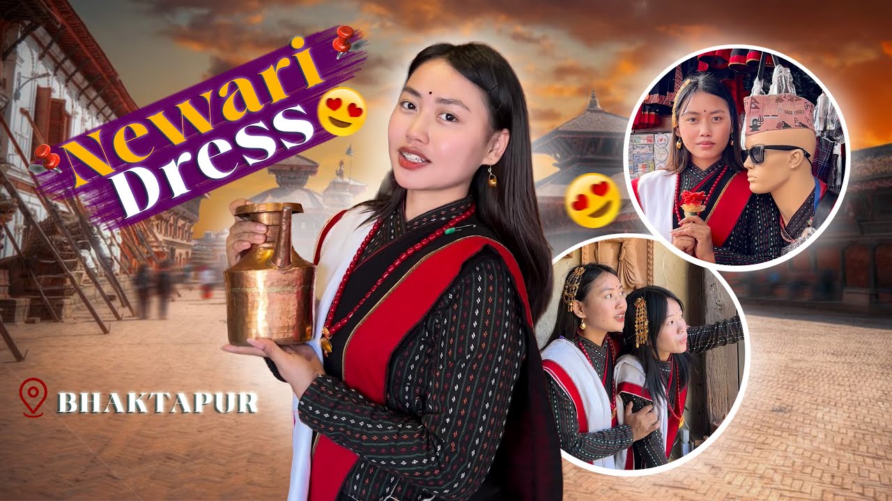 wearing newari dress for first time/bhaktapur/Newari food 🥘✨✨✨