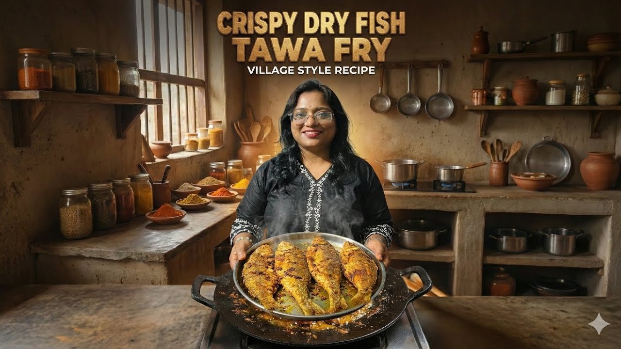 The most crispy dry fish tawa fry😋