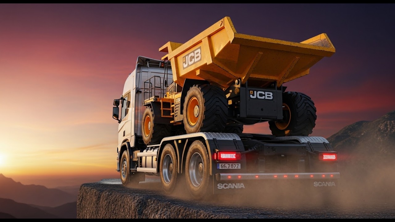 || ETS2 || Scania 730 V8 High Roof: Top-Heavy Stability Test vs 6-Ton JCB! @jrpb 4K