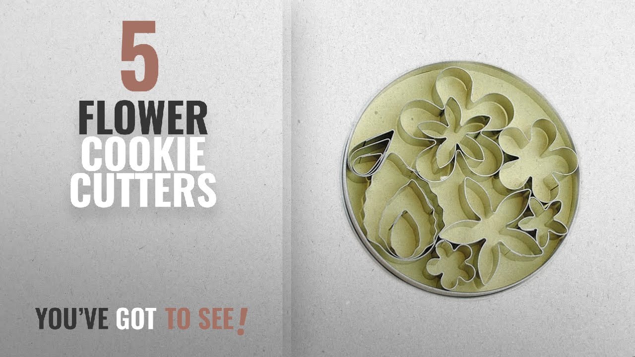 Best Flower Cookie Cutters [2018]: Yunko 12 Pcs Small Stainless Steel Flower & Leaf Cutter Set