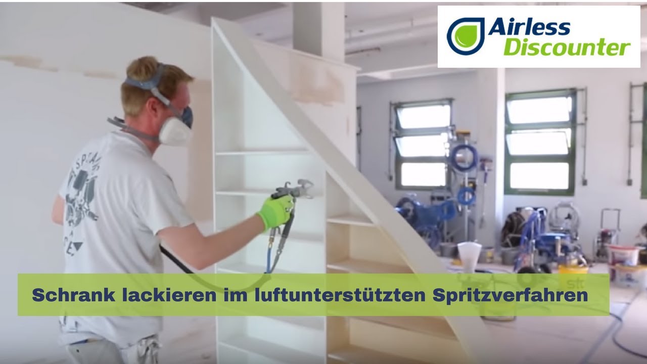 Schrank lackieren im luftunterst&uuml;tzten Spritzverfahren - AirCoat