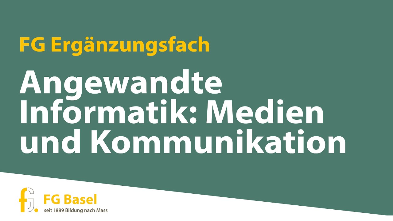 FG Erg&auml;nzungsfach Angewandte Informatik: Medien und Kommunikation