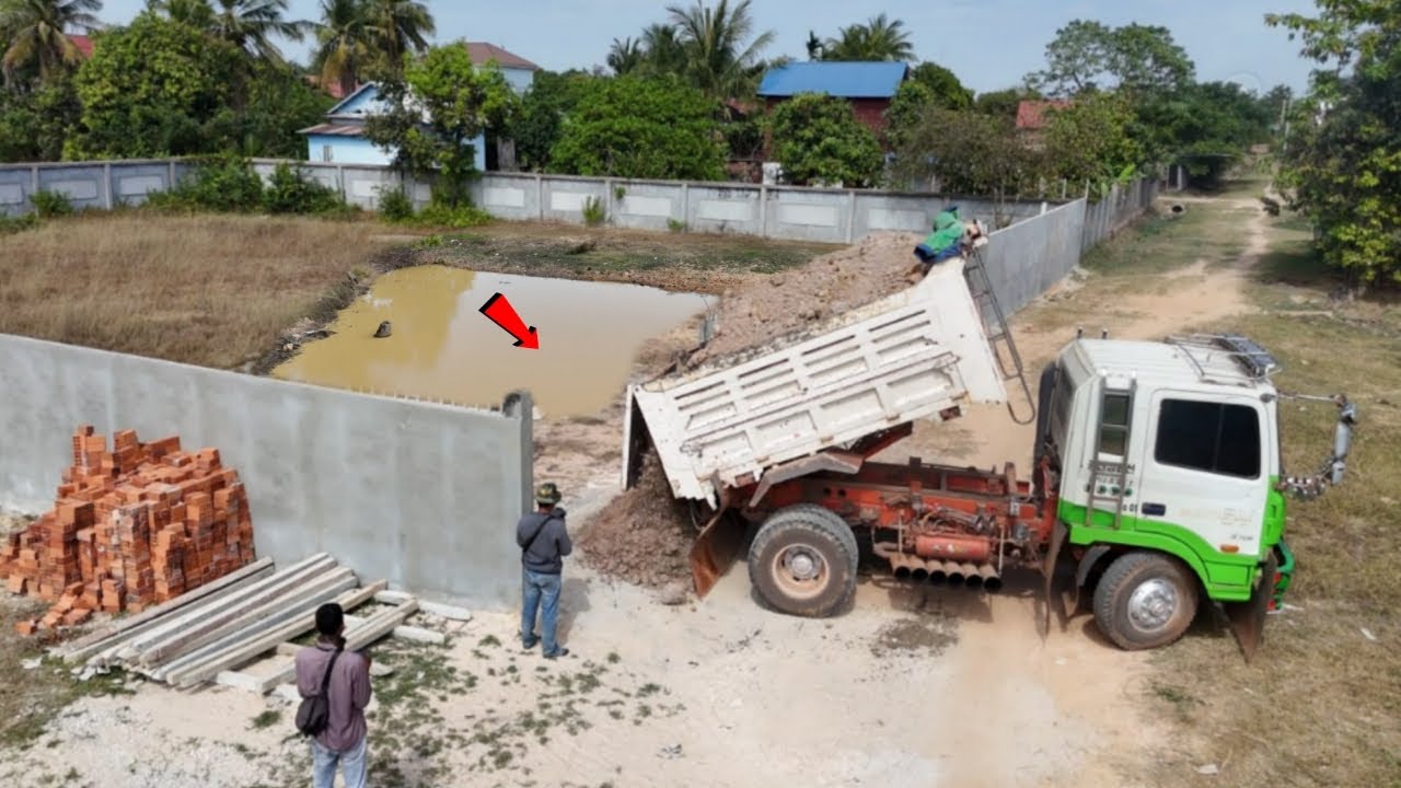 First Start New Perfectly PROJECT Incredible Machinery 5T Dump Truck Overloading Soils With Dozer Pu
