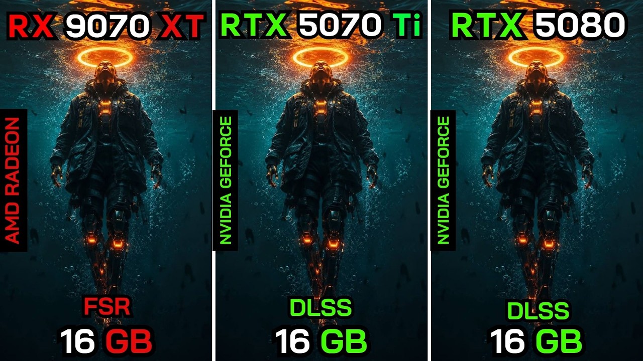 RX 9070 XT VS RTX 5070 Ti VS RTX 5080 + Ryzen&trade; 7 9800X3D : TEST IN 10 GAMES