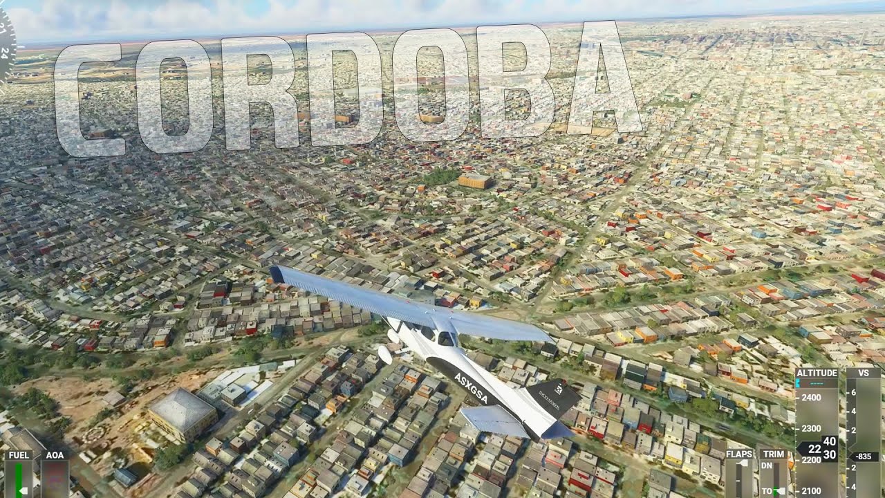 CIUDAD DE CORDOBA desde el cielo ✈️ Microsoft Flight Simulator 2020
