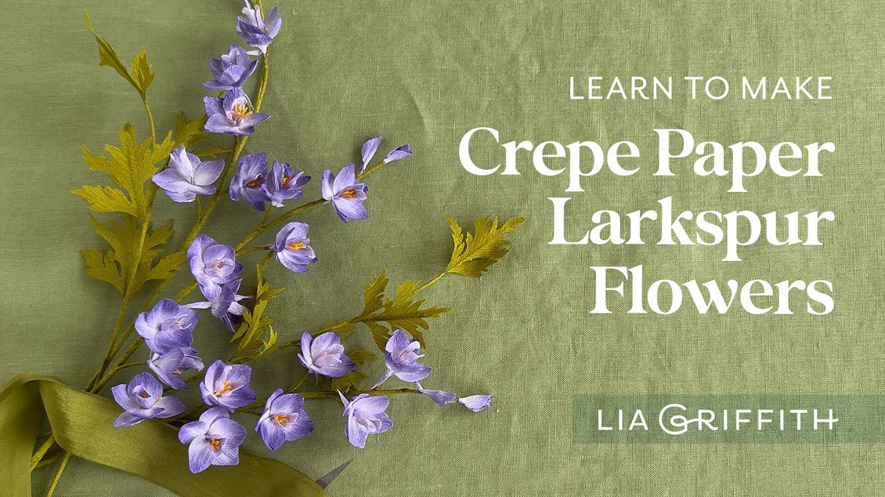How to Make Crepe Paper Larkspur – Advanced Paper Flower Tutorial