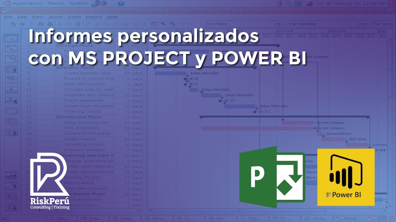 INFORMES PERSONALIZADOS CON MS PROJECT Y POWER BI