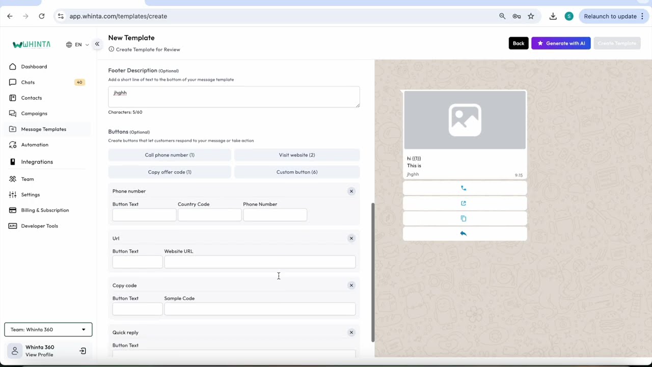 Whinta Quick Demo | Complete WhatsApp Automation Overview