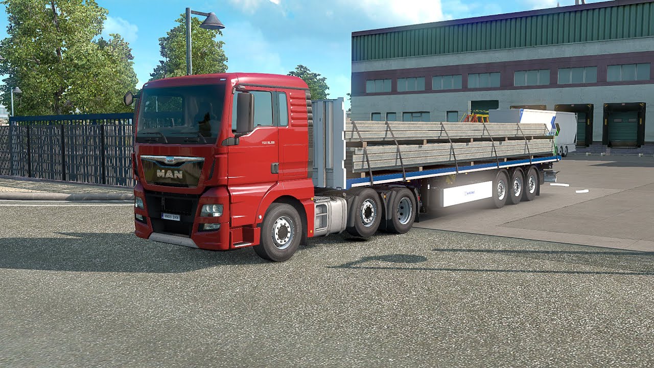 MAN TGX Euro 6 - Metal Beams Transport - Euro Truck Simulator 2