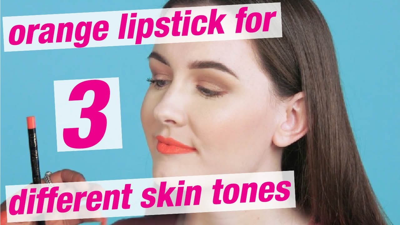 ORANGE LIPSTICK FOR 3 SKINTONES | HOW TO MAKEUP TUTORIAL