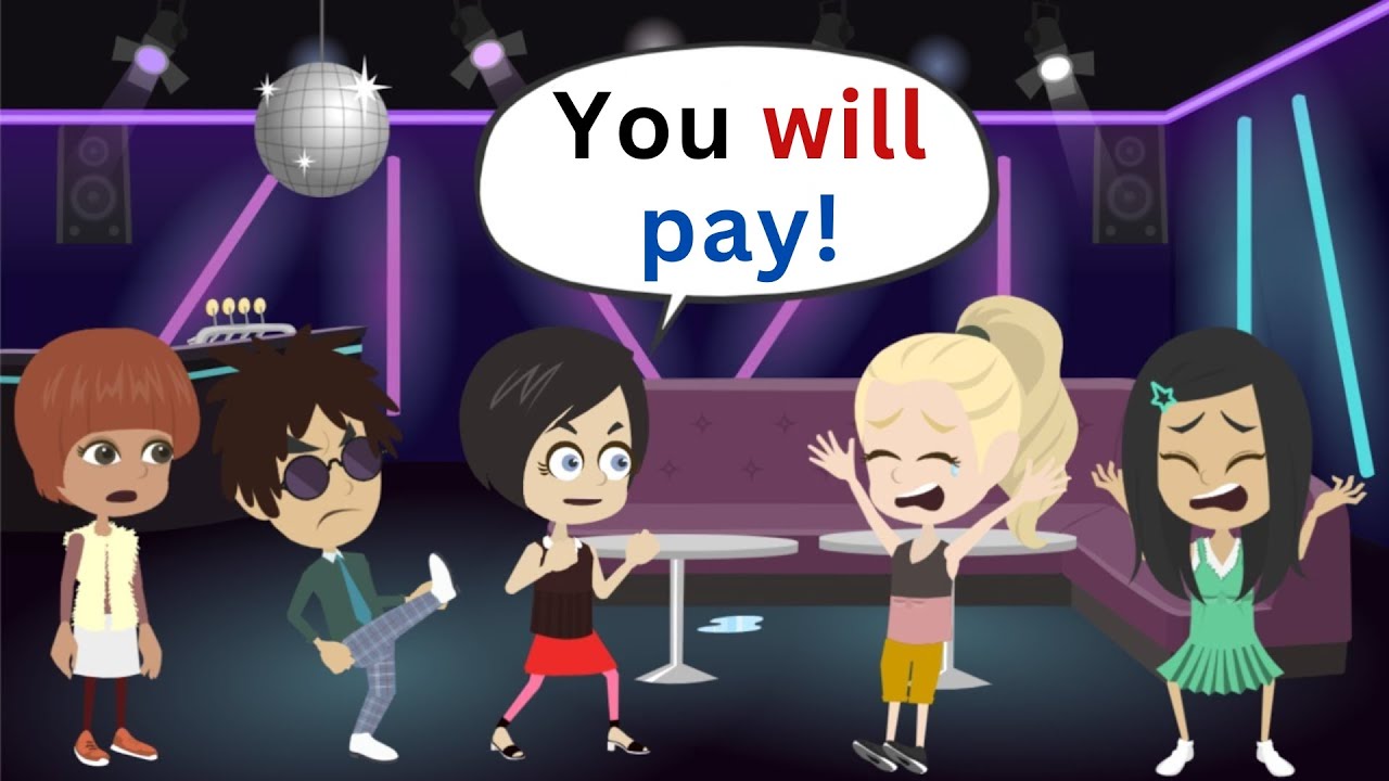 The fight at the Party! | Basic English conversation | Learn English | Like English