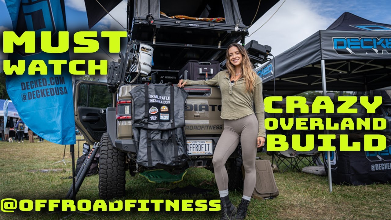 @OffRoadFitness@Decked@OverlandExpo Crazy Jeep Gladiator Overland, собранный с использованием вне...