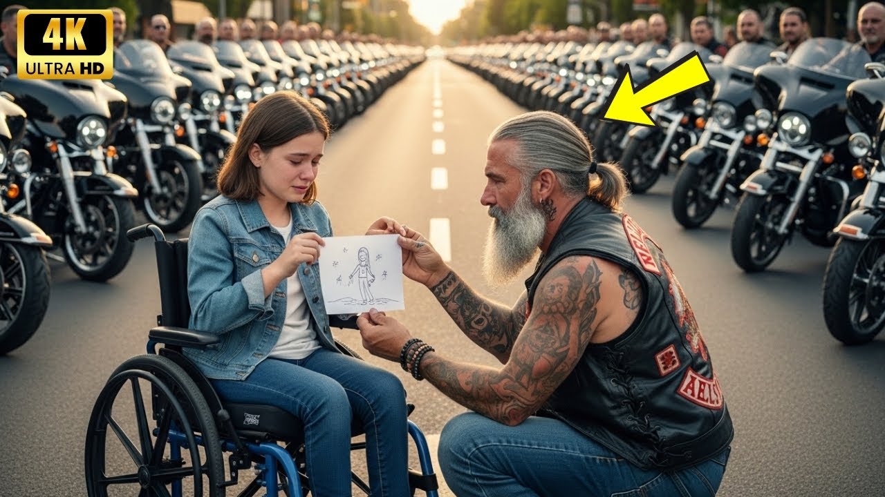 Ein gelähmtes Mädchen schenkt einem Hells Angel etwas … Tags darauf fahren 100 Biker sie ins College