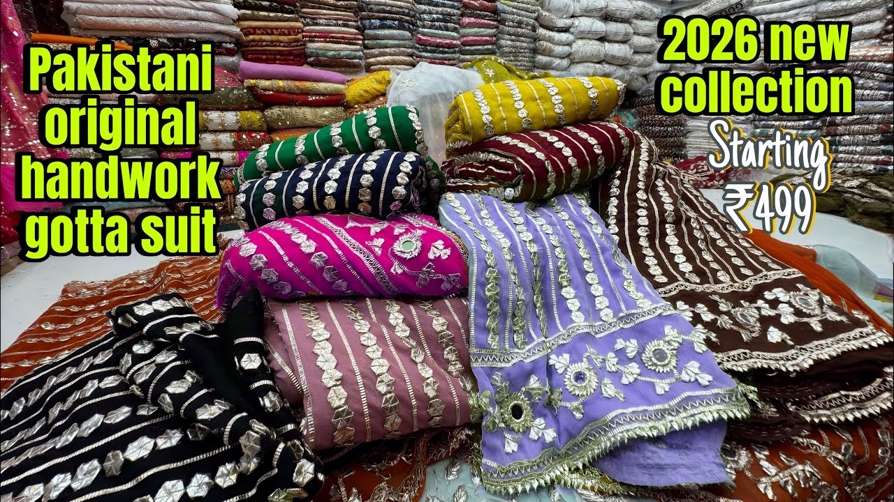 Original Pakistani handwork gotta Patti suit | Pakistani partywear suit | pure jaipuri chunri suits