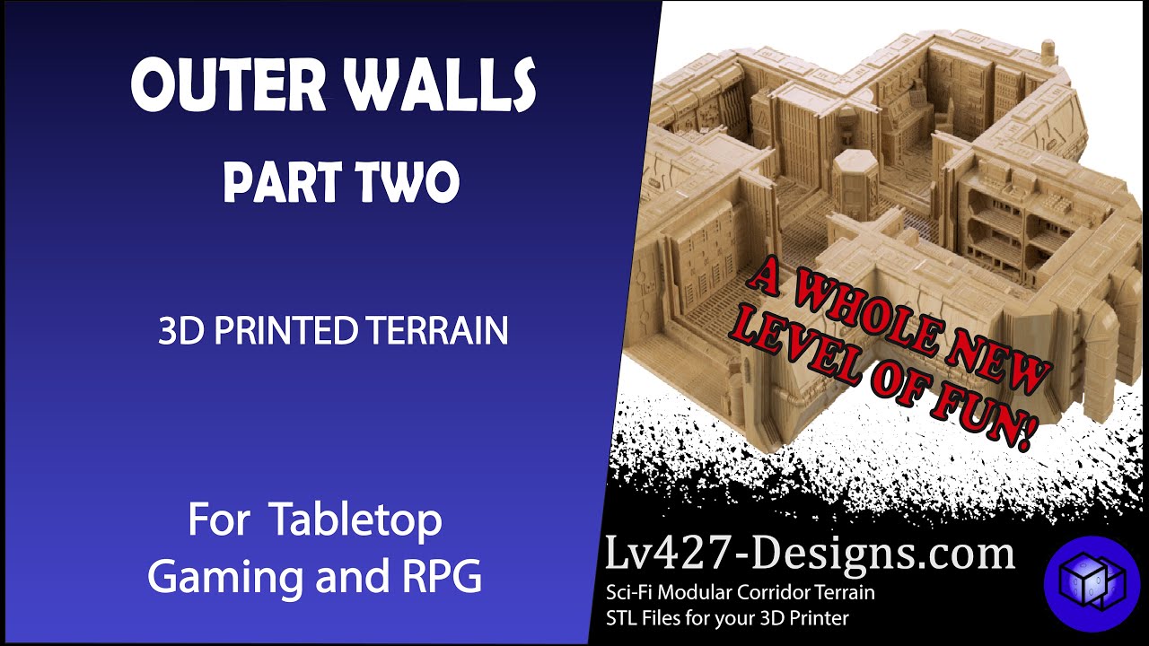 Outer Walls - 3d Printed Sci Fi Terrain - Aliens, Star Wars, Warhammer 40K Part 2