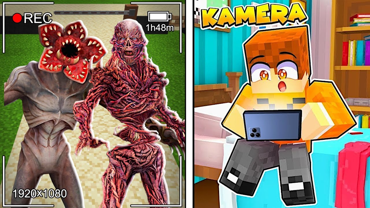 PODGLĄDAM STRANGER THINGS NA UKRYTEJ KAMERZE w Minecraft!
