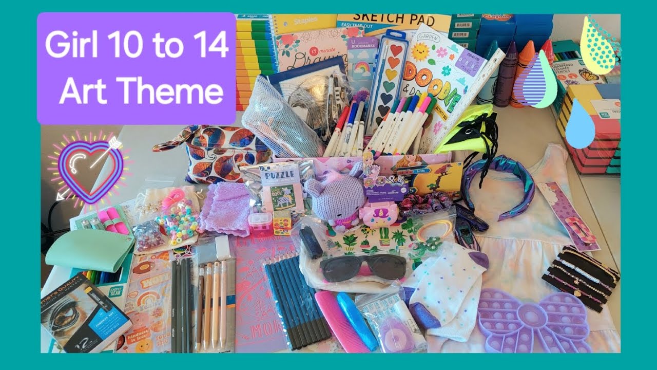 Operation Christmas Child - Art 10 to 14 girl unboxing!