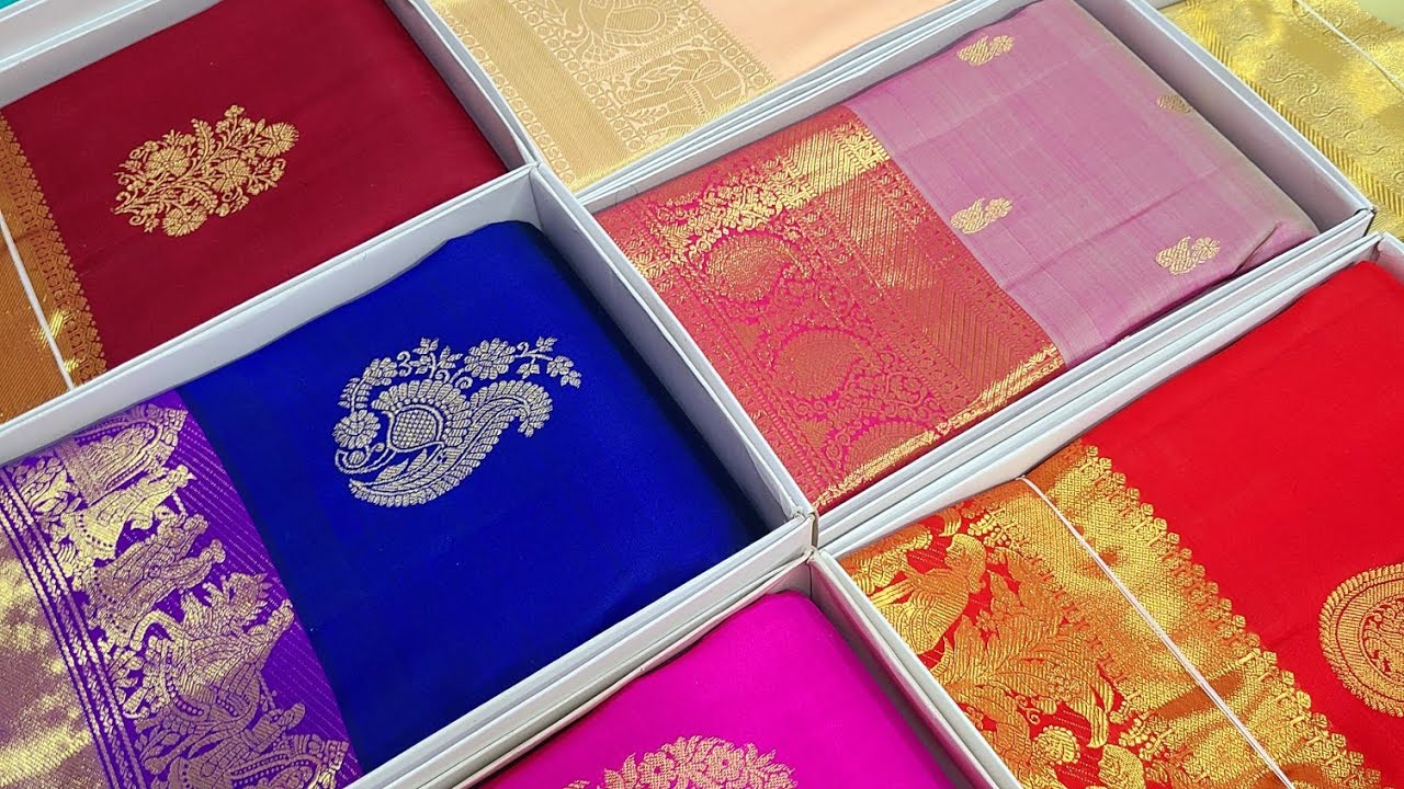 Kanchipuram pure handloom silk sarees with silk mark certificate #views 