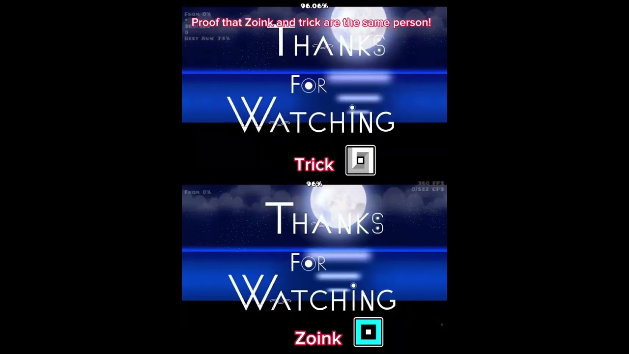 Proof that Zoink And trick are the same person! #geometrydash #shorts