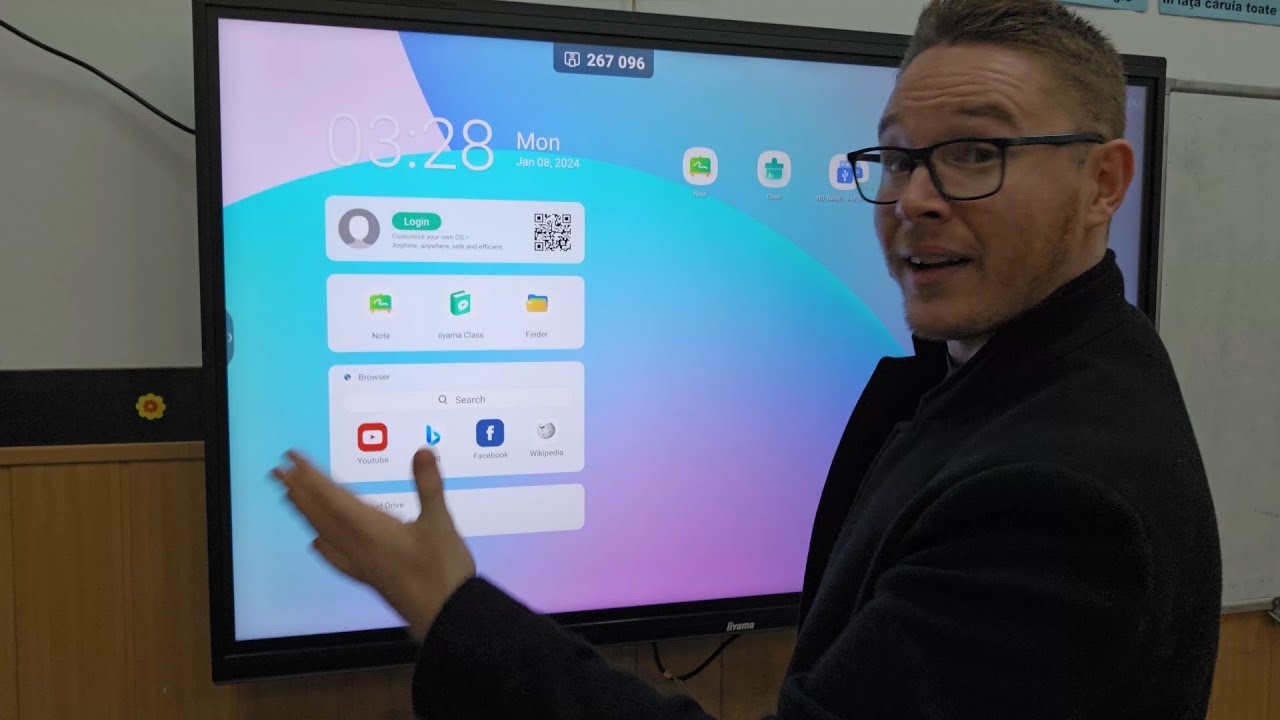 Tutorial de bază pentru folosirea Display-ului Interactiv la Școala Gimnazială Nr.1 Peștera