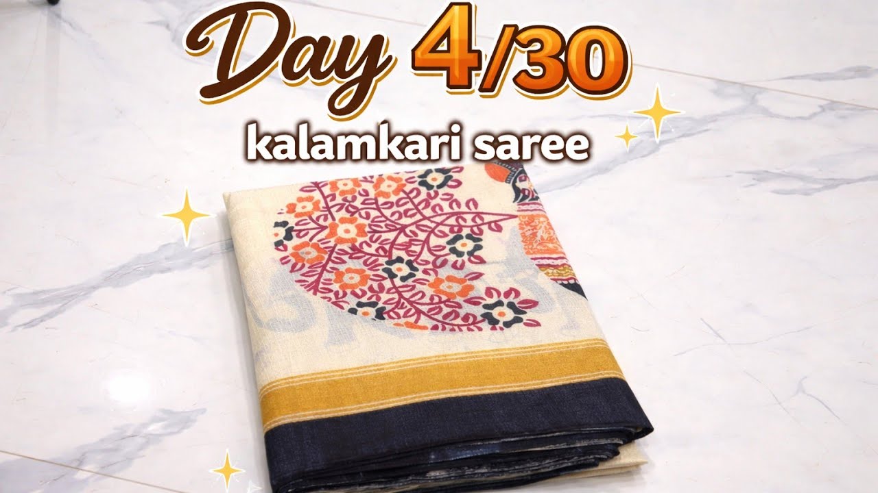 Day 4/30 Daily Wear Kalamkari Saree You’ll Love 😍