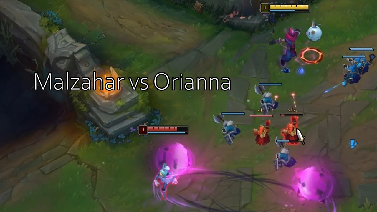 Permanent mid prio against a lane bully mage [Malzahar vs Orianna]