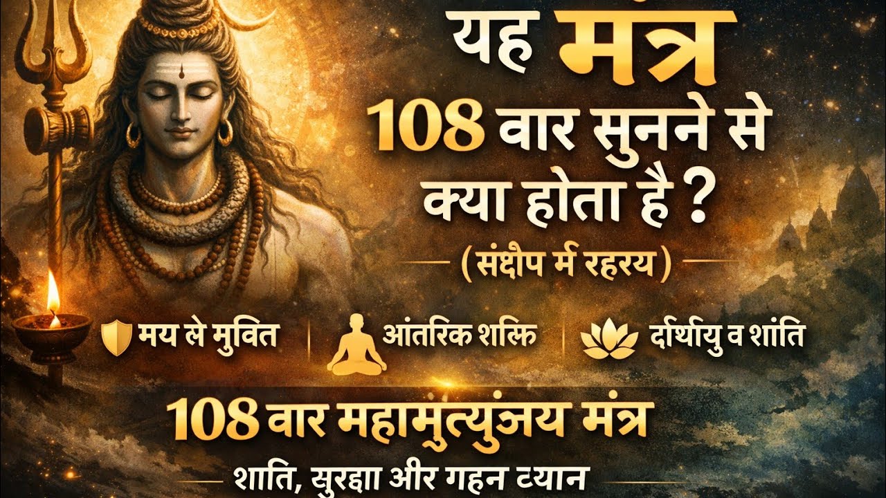 108 बार महामृत्युंजय मंत्र | शांति, सुरक्षा और गहन ध्यान का अनुभव