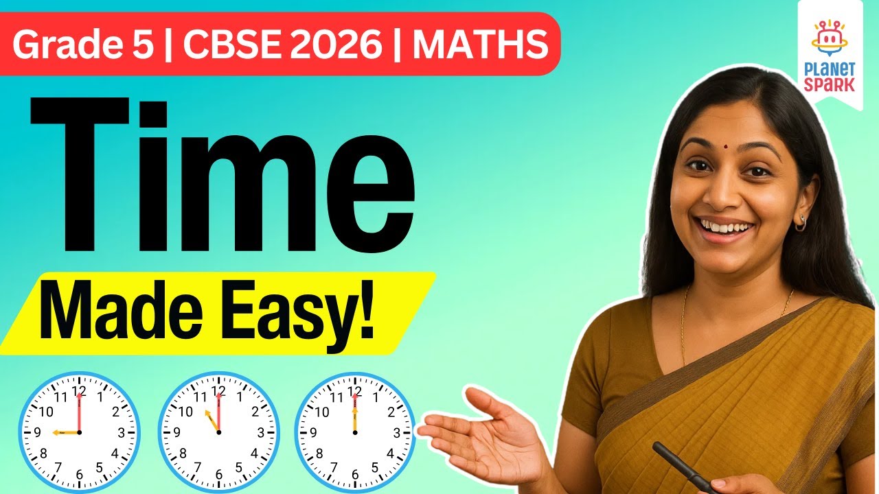 Mastering Time for Kids | AM–PM, Exact Minutes & 12-Hour to 24-Hour Conversion #planetspark