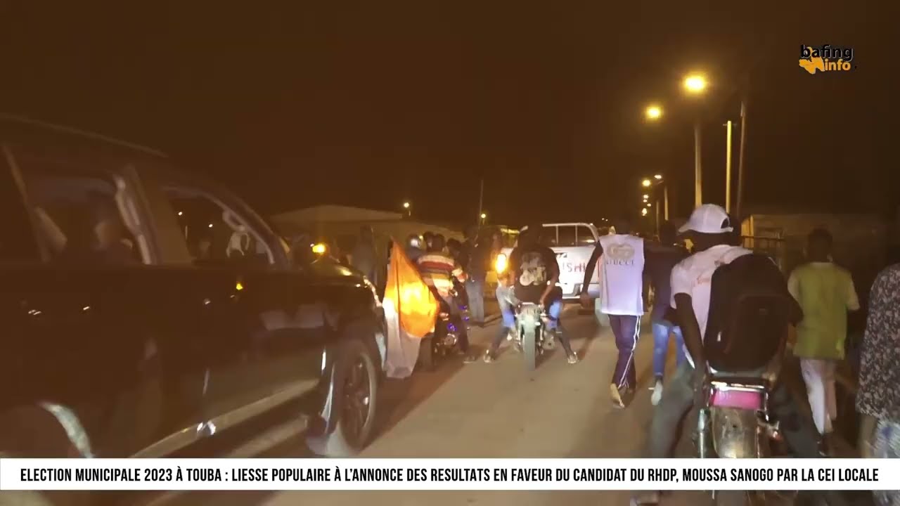 Élection municipale à TOUBA : Liesse populaire à l'annonce des résultats en faveur de Moussa Sanogo.
