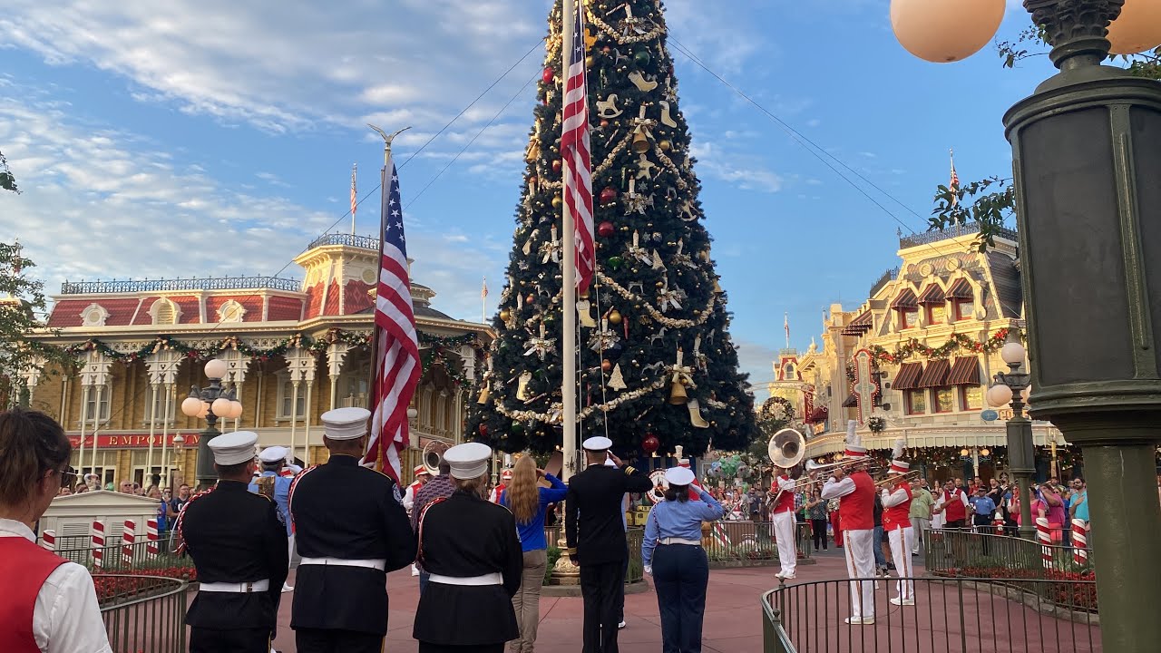 Veterans Day Flag Retreat Ceremony Full POV Show Experience 2022 | Magic Kingdom | Walt Disney World